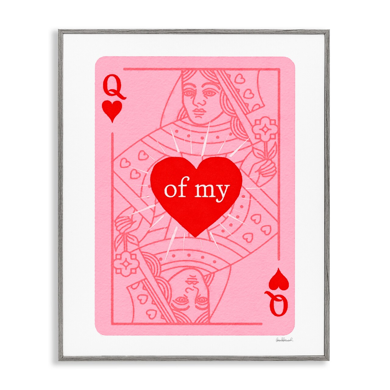 Stupell Industries Queen Of My Heart Framed Giclee, design by Amanda Greenwood